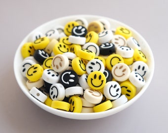 Smiley Face Silicone Beads,Bulk Silicone Beads,Silicone Beads DIY,Wholesale Silicone Beads