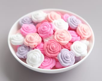 Roze siliconenkralen, doe-het-zelf sieraden en benodigdheden