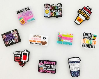 Funny Coffee Lover Silicone Focal Beads, DIY Crafting