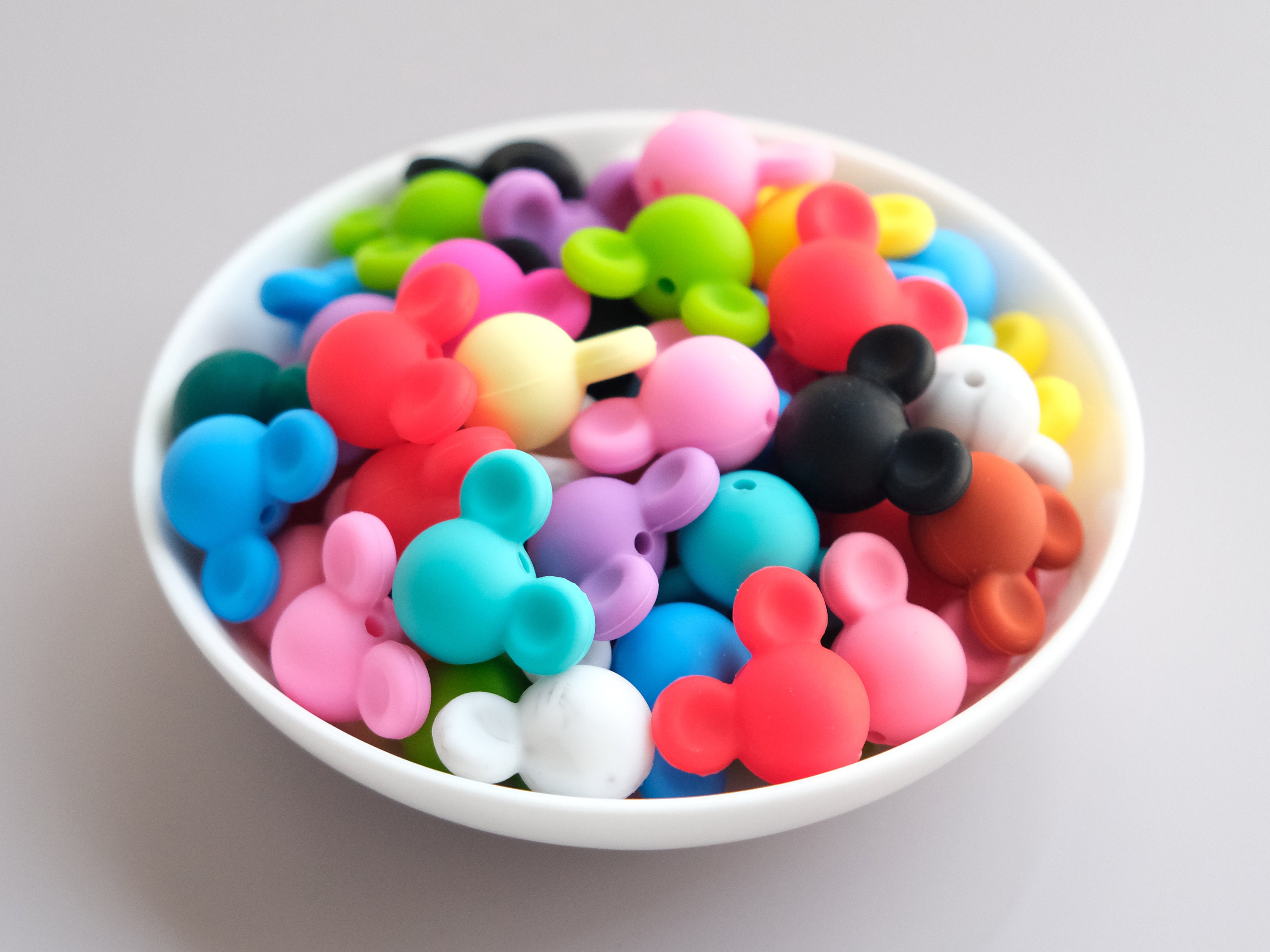 20pcs Black Mickey Silicone Focal Beads Wholesale - Chieeon - Wholesale  Toys For Resale