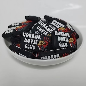 ホラー映画クラブシリコンフォーカルビーズ、ハロウィンビーズ、DIYジュエリー作り