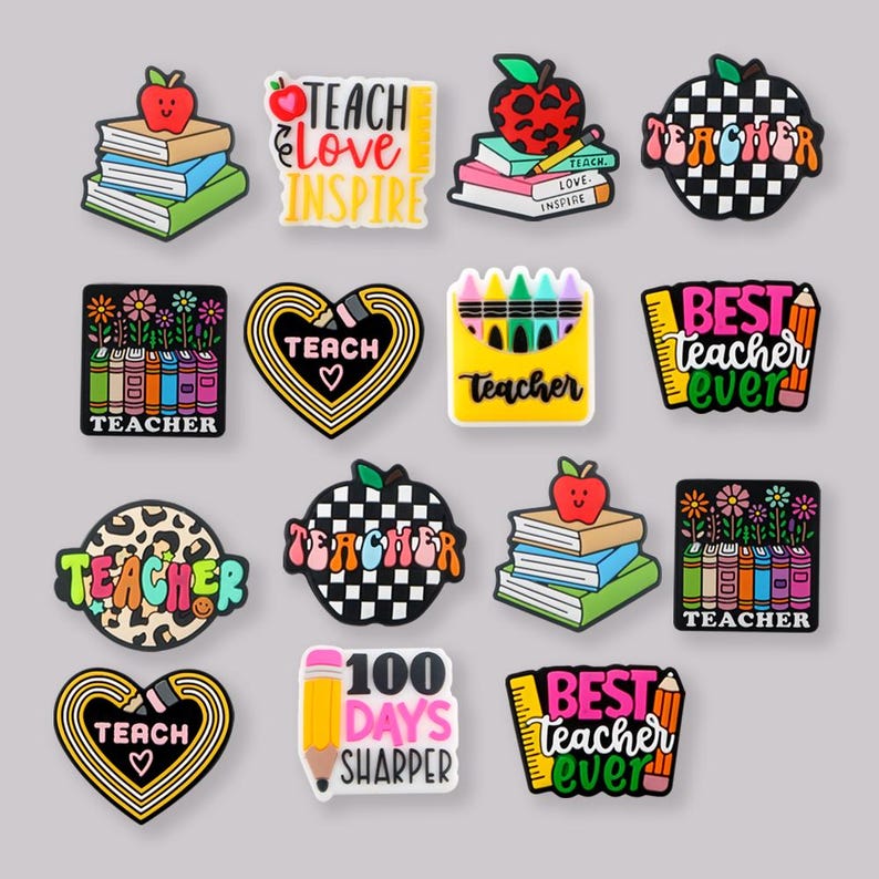 Contas de silicone decorativas para professores, acessórios artesanais para colares, pulseiras e chaveiros. imagem 1