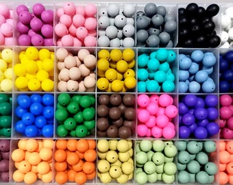 15mm Round Silicone Beads,DIY Necklace Bracelets Keychain Handmade Accessories