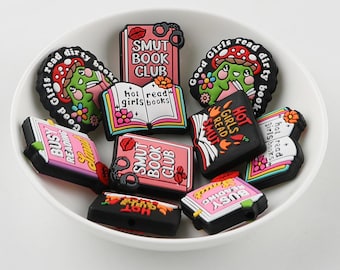 Contas de silicone decorativas para amantes de livros, ideais para fazer joias DIY.