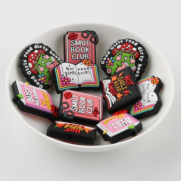 Book Lover Silicone Focal Beads,DIY Jewelry Making