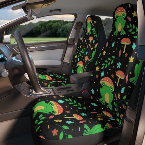 Cottagecore Frog Car Seat Covers Mushroom Forest Kawaii Car Etsy