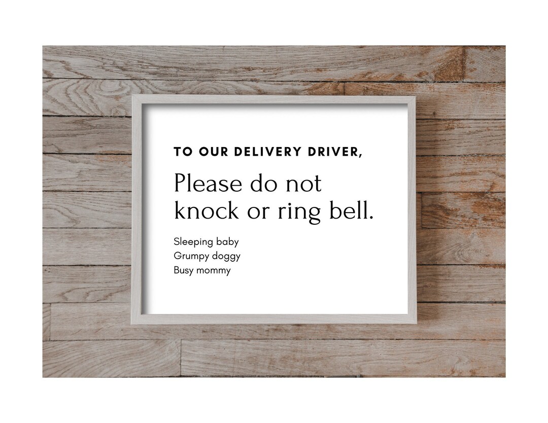 Please Do Not Knock Printable Sign L Front Door L Doorbell L Sleeping ...