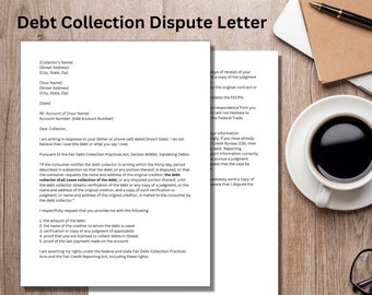 Debt Collection Dispute Letter Debt Dispute Letter Debt Collection