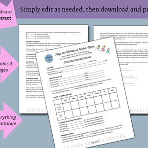 Daycare Forms Bundle, Printable Forms for Daycare, Daycare Forms, in ...