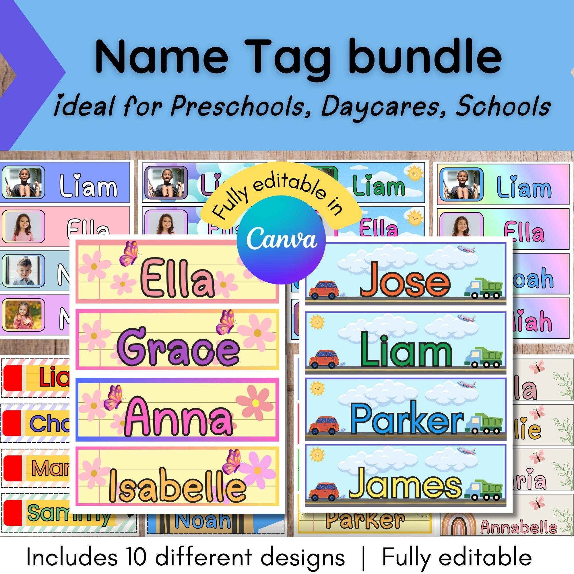 Student Tagging Sample Format Student Name Tags, Name Tag Template, Name Tags Student, Classroom ...