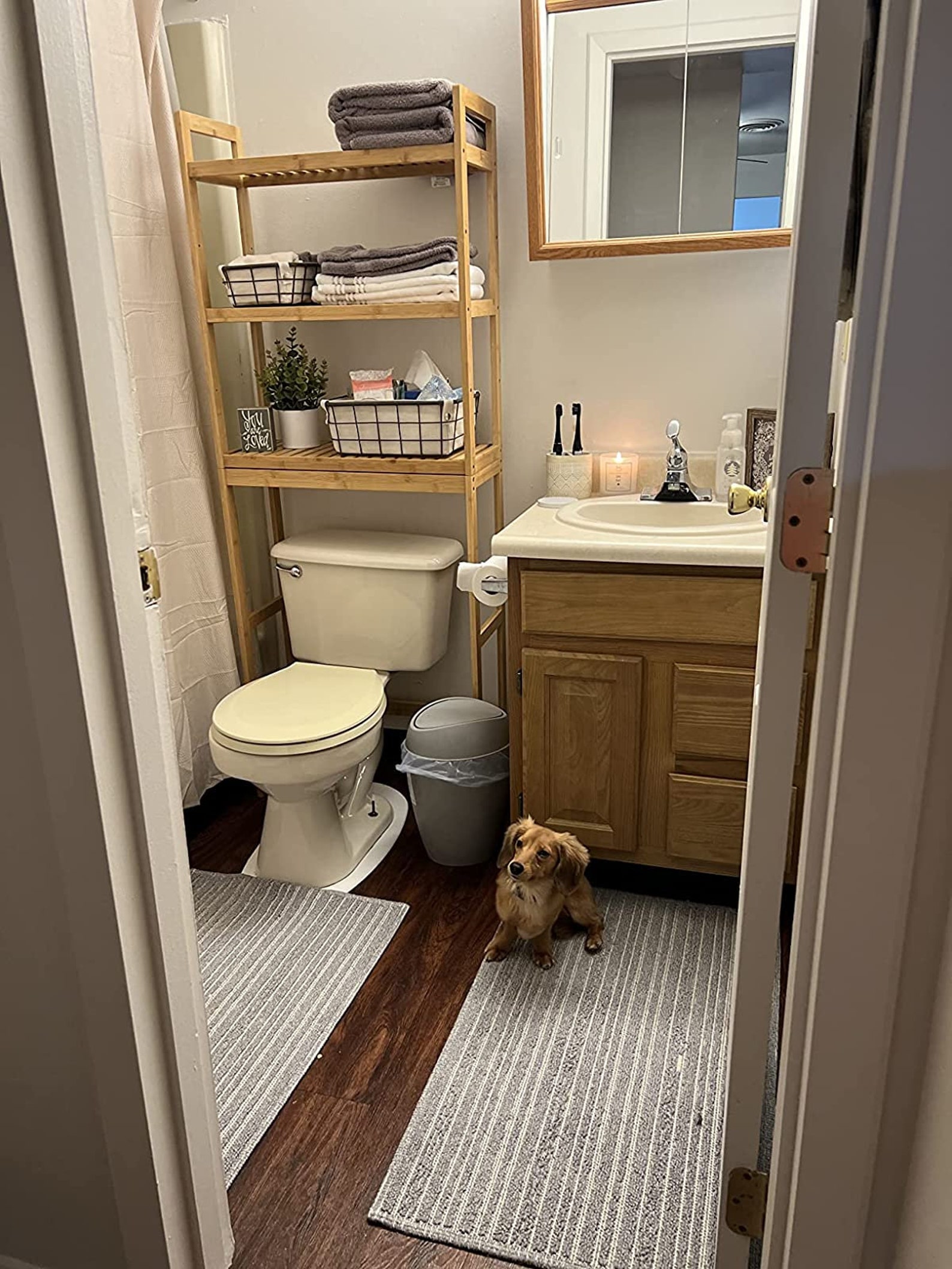 3tier Over the Toilet Bamboo Bathroom Organizer Storage Etsy