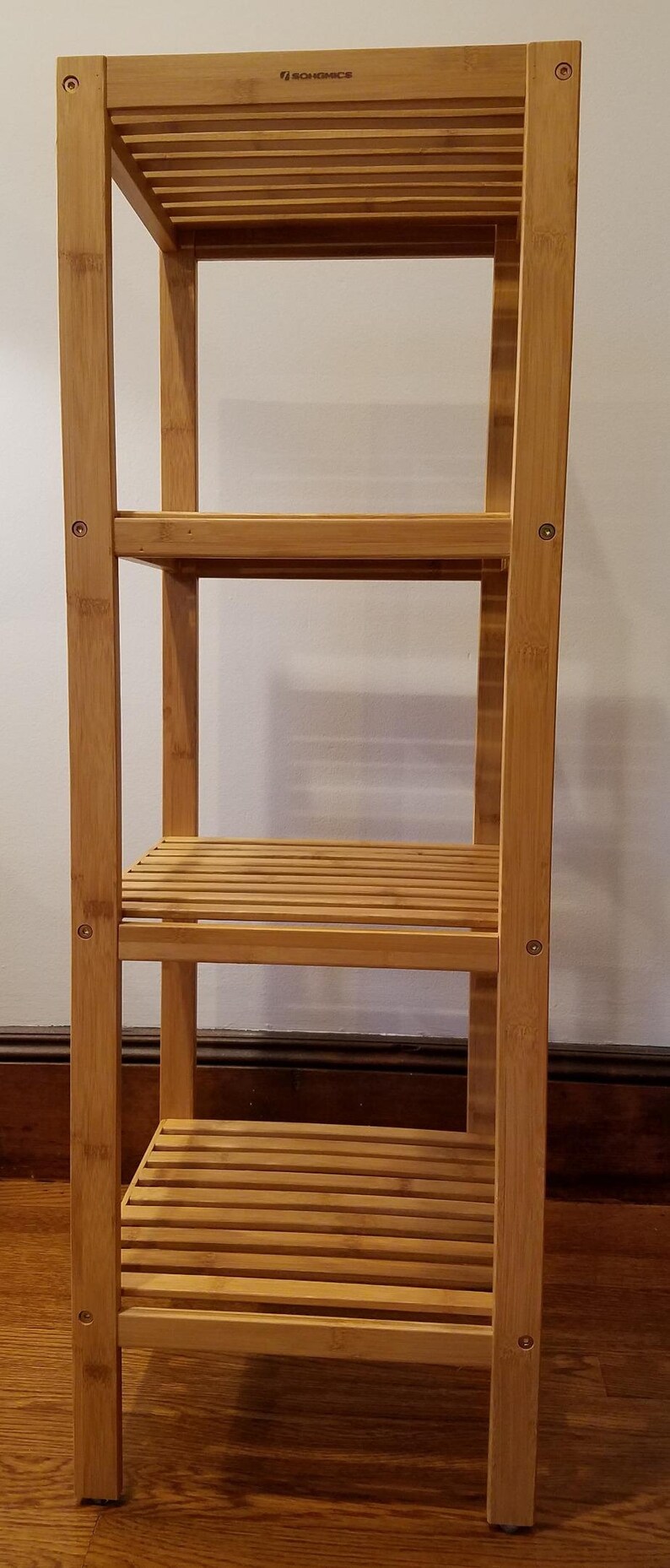 Bamboo Bathroom Storage Rack Bamboo Bathroom Shelving Unit Etsy