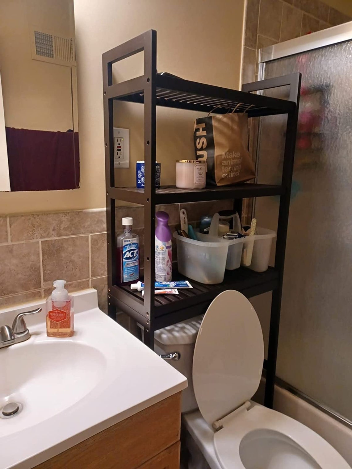 3tier Over the Toilet Bamboo Bathroom Organizer Storage Etsy