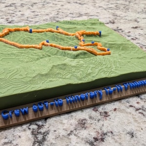 Benutzerdefinierte 3D gedruckte topografische Philmont Trek Andenken