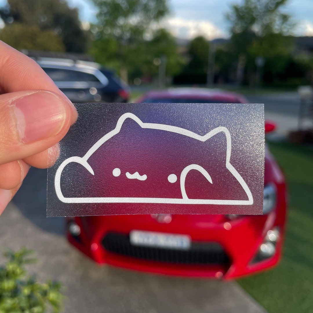 Bongo Cat Vinyl Sticker | Car Accessory | Cute Car Decals | Laptop ...