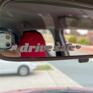 Drive Safe Vinyl Sticker | Car Accessory | Car Decal | Funny Aesthetic Cute Car Sticker | Car Mirror Sticker | Bumper Sticker