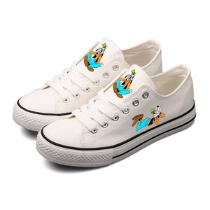Zapatos Goofy, Zapatillas, Zapatos Marfil, Impreso, Regalo, Bugs Bunny, Pato Daisy, Pato Donald, Plutón, Boda, Dibujos animados, Huey, Dewey, Louie
