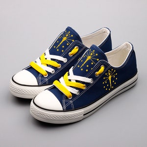 Indiana State Sneakers: Custom Printed Canvas Low Tops