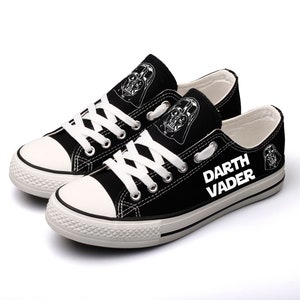 Star Wars shoes, Star Wars sneakers, Tennis shoes, Printed Shoes, Darth Vader, Sneakers, Gift, Master Yoda, Han Solo, R2-D2, black, Movie