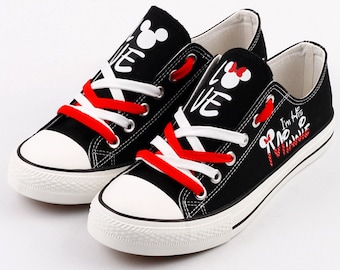Zapatillas de lona de Mickey Mouse: zapatillas de tenis con estampado de dibujos animados