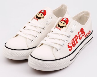 Zapatillas Super Mario: Tenis unisex con estampado de dibujos animados