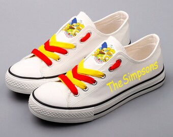 Custom painted the Simpsons Converse Chuck Taylor Shoes Size 5 Men’s NEW The Simpsons Converse Custom Shoes Hand Painted Shoes Bart  main image 4