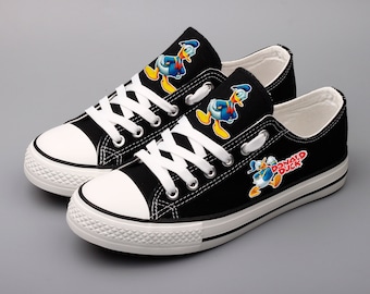 Donald Duck Sneakers: Printed Cartoon Canvas Shoes - Etsy