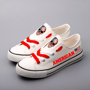 American Pride Canvas Sneakers: USA Flag Low Tops
