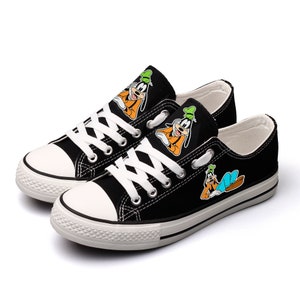 Zapatos Goofy, Zapatillas, Zapatos negros, Impreso, Regalo, Bugs Bunny, Pato Daisy, Pato Donald, Plutón, Boda, Dibujos animados, Huey, Dewey, Louie