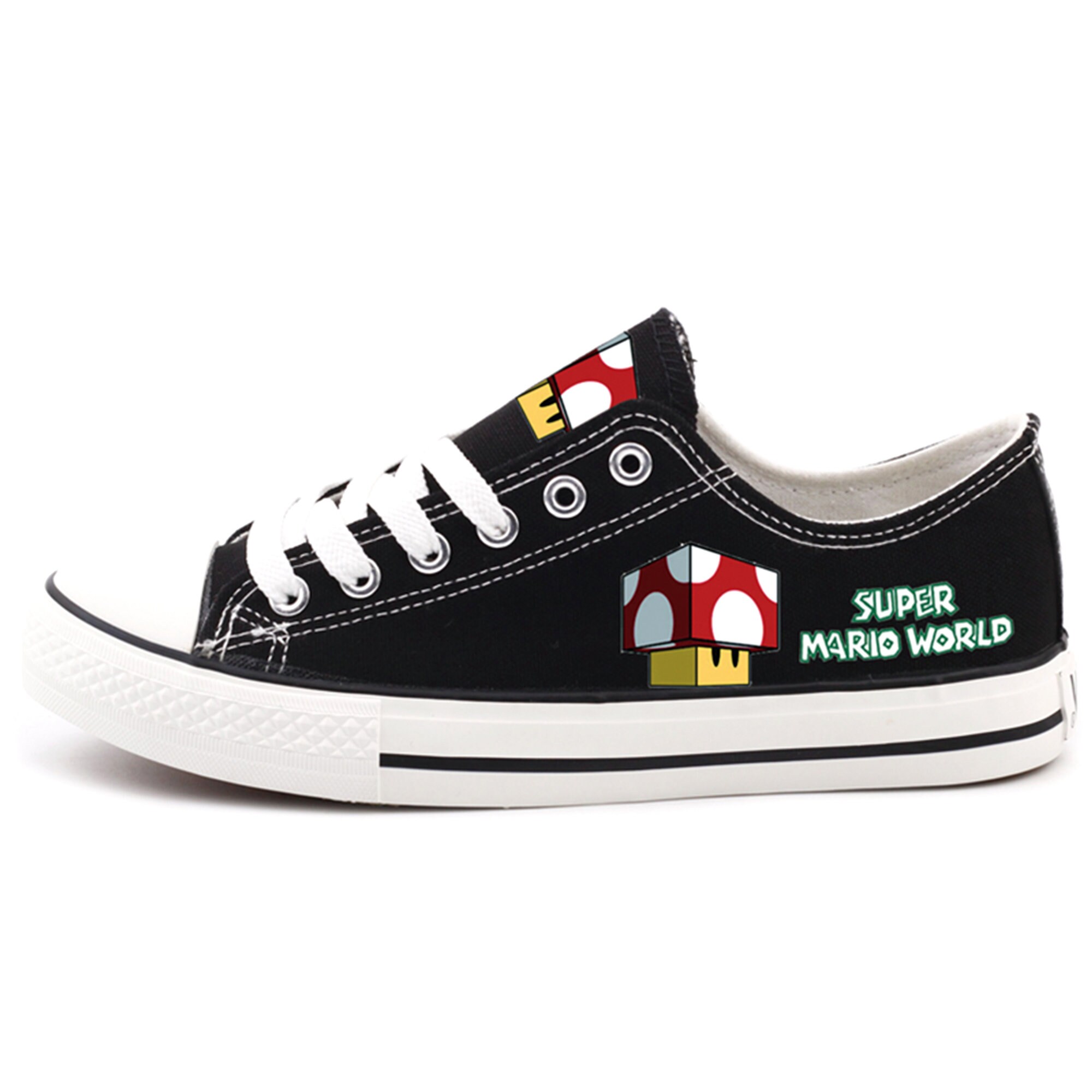 Super Mario Sneakers: Printed Canvas Tennis Shoes - Etsy