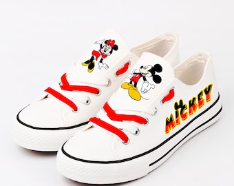 Zapatillas de lona de Mickey Mouse: zapatillas de tenis con estampado de dibujos animados