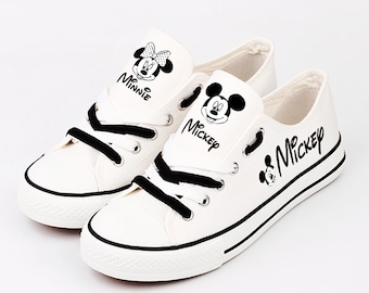 Zapatillas de lona de Mickey Mouse: zapatillas de tenis unisex con estampado de dibujos animados