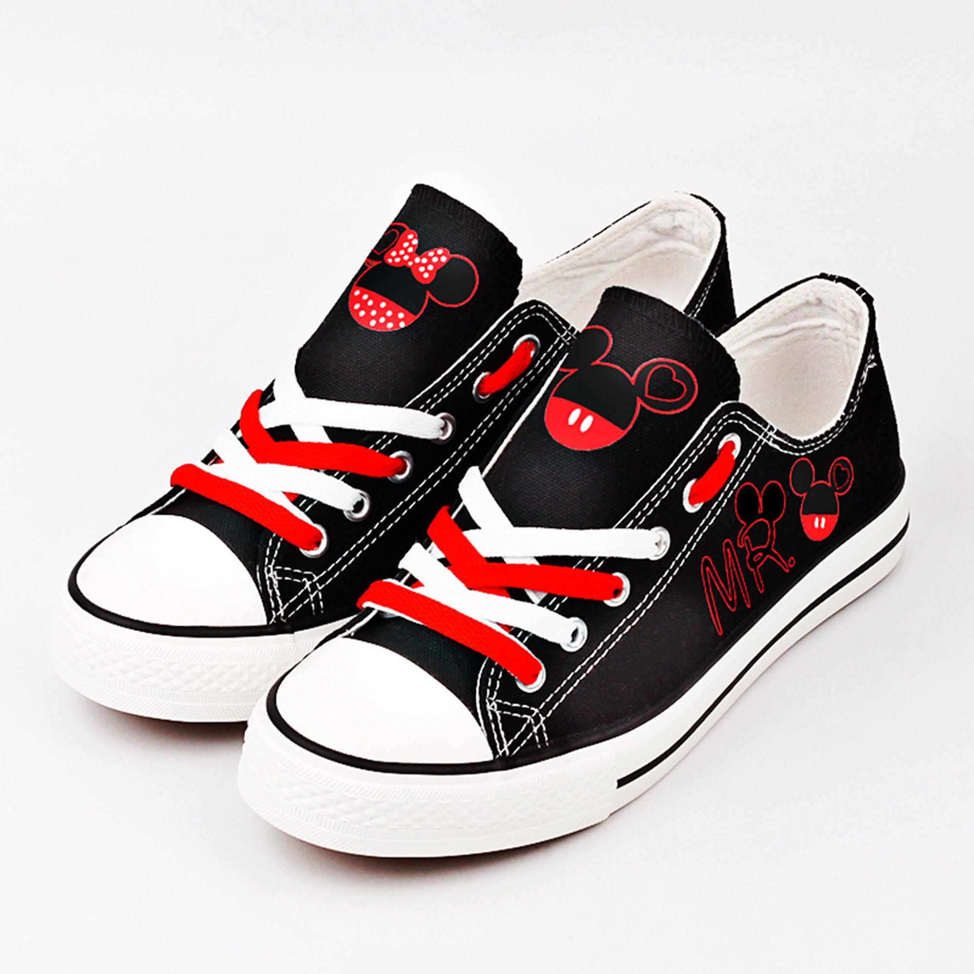 ★ codegraphy★ Disney Mickey Mouse Heart Minnie Mouse Shor Minnie Mouse Toddler Girl Court Shoes with Elastic Strap