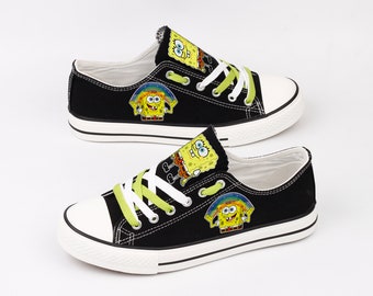 Spongebob Squarepants Sneakers: Printed Canvas Shoes - Etsy display picture 1