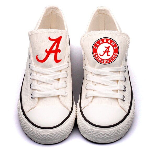 Alabama Crimson Tide shoes University of Alabama Athletics Tennis shoes Printed Shoes United States Gift White Low Tops NCAA