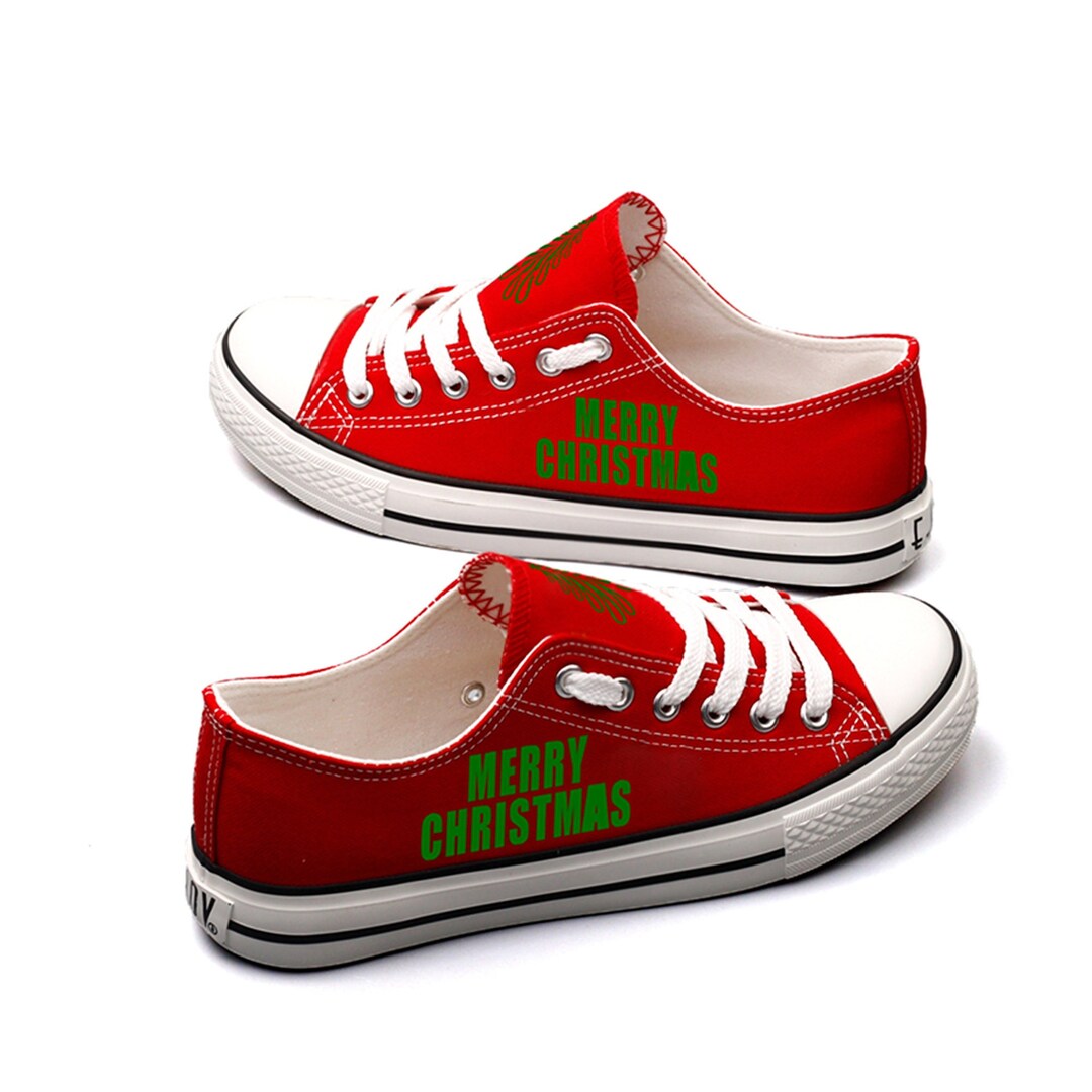 Christmas Shoes, Christmas Sneakers, Tennis Shoes, Printed Shoes