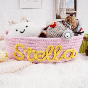 Baby Aufbewahrungskorb, individuelle Babypartykorb, personalisierte Seil Baumwolle Korb, Baby Spielzeugkorb, Babypartygeschenk, Aufbewahrungskorb mit Name