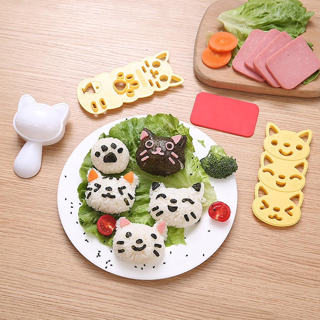 2pcs/set Cartoon Cat Rice Ball Mold Breakfast Rice Ball Mold Etsy