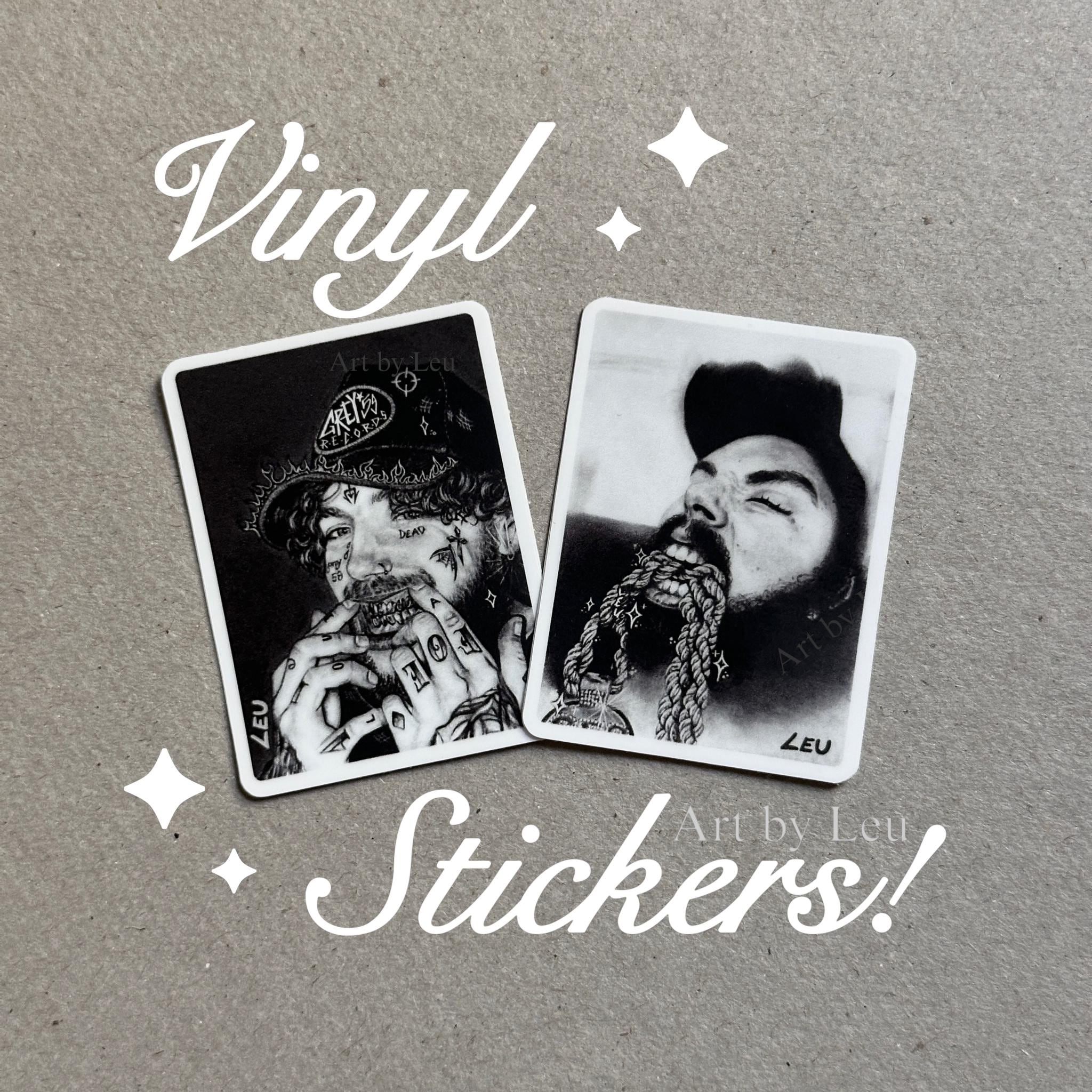 Ruby & Scrim Original Artwork Stickers: Vinyl Die-cut Charcoal Drawings ...