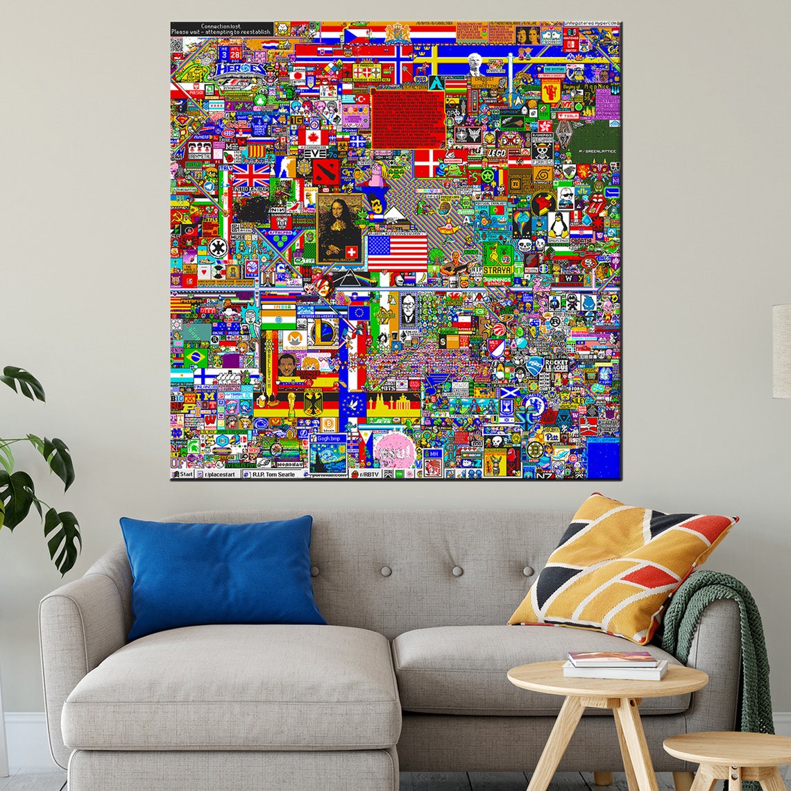 R Place Reddit 2022 Final Image Canvas Reddit Canvas Wall Etsy UK