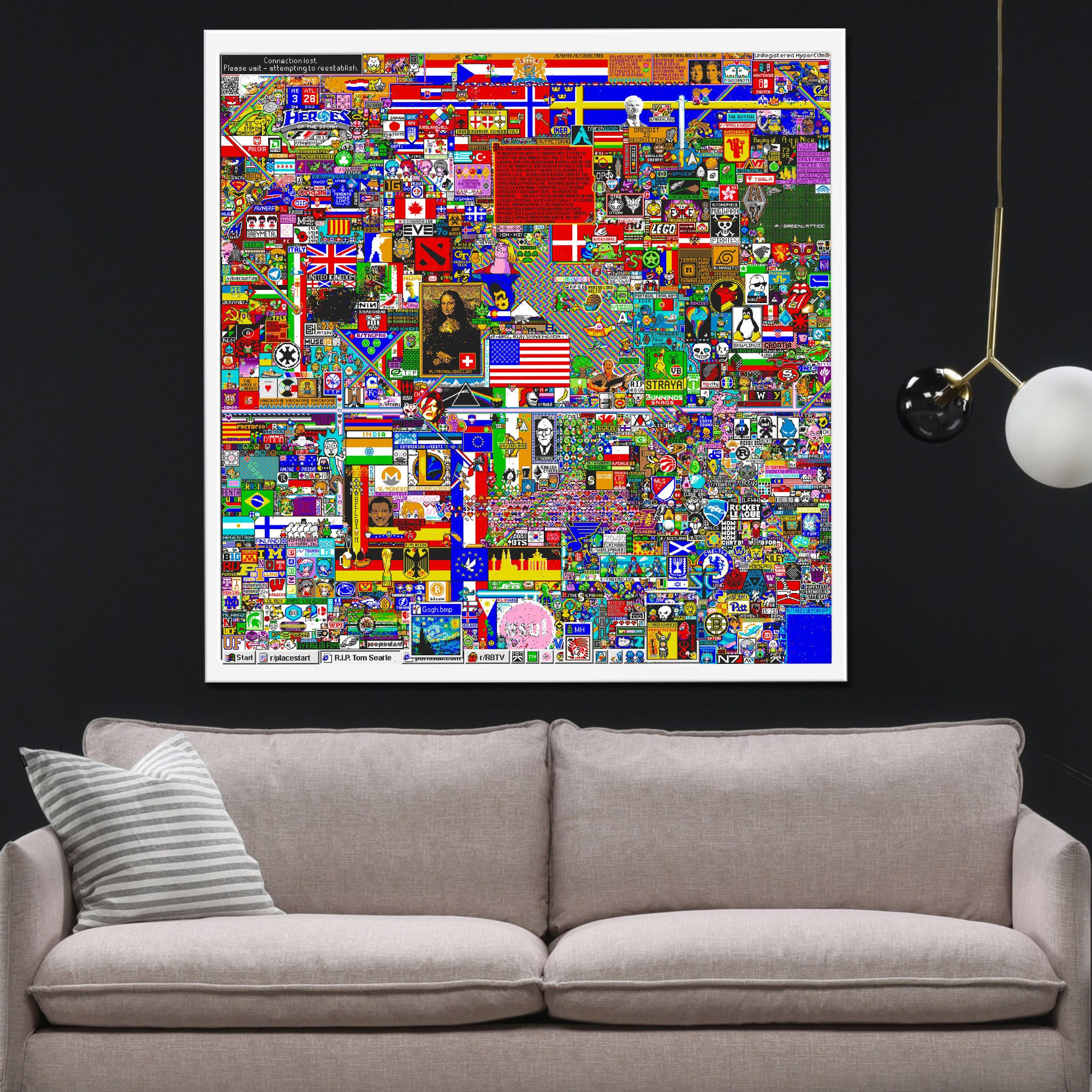 R Place Reddit 2022 Final Image Canvas Reddit Canvas Wall Etsy UK