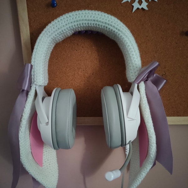 cute crochet bunny headphone covers pattern