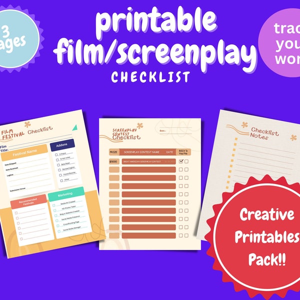 Film Festival & Screenplay Submission Template (Checklist), Filmmakers Track | Social Media, Media Kits and Marketing for Filmmaking