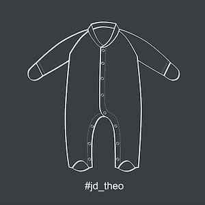 Baby Romper 80 height Theo Sewing pattern