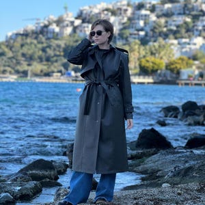 Trench Coat Milan XL-XXXL (size range#3) PDF Sewing pattern & Tutorial|lined trench coat sewing pattern|women's trench coat digital pattern. image 5