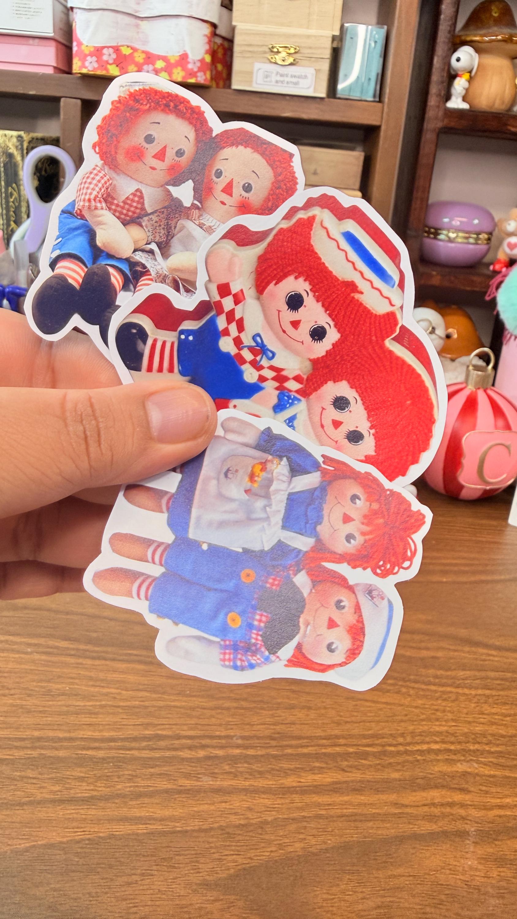 Raggedy Ann and Andy Sticker Pack - Etsy