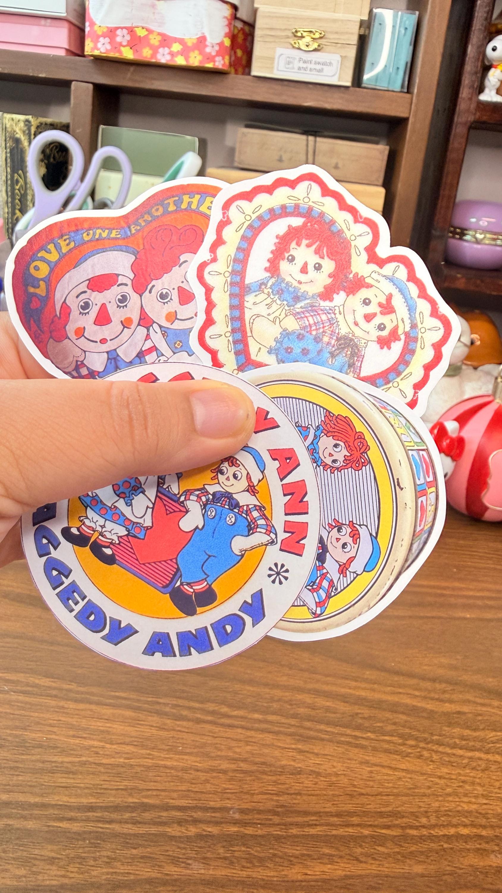 Raggedy Ann and Andy Sticker Pack - Etsy