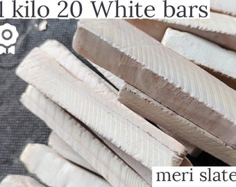 White Cubical Slate Bars