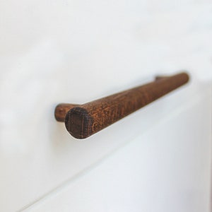 Wooden Roll Drawer Knob, Wardrobe Mounted Handle, Solid Wood Pull, Single Kitchen Cupboard Knob, Handmade Bathroom Cabinet Handle
