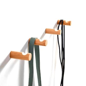 Wooden Wall Hook, Single Wall Mounted Coat Rack, Modern Nordic Style, Solid Wood Wall Hooks, Hat Rack, Handmade Hanger, Towel Hook, Bag hook